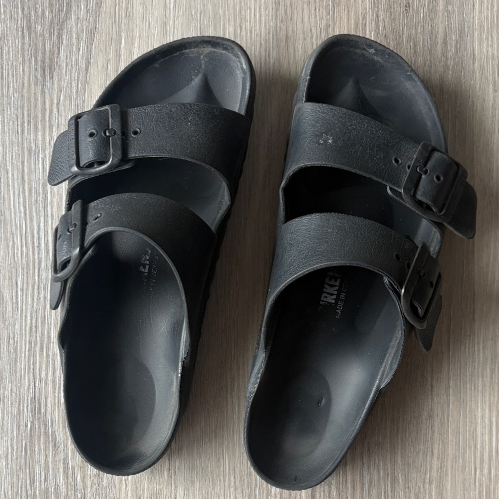 Birkenstock Black Dual-Buckle Women's Slide Sandals